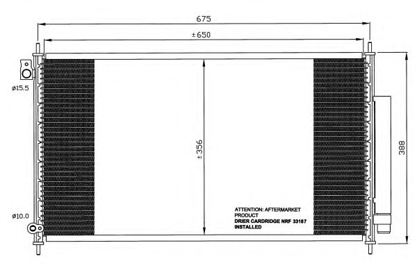 Радіатор кондиціонера NRF 35559