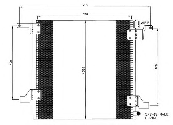 Радиатор кондиционера NRF 35579