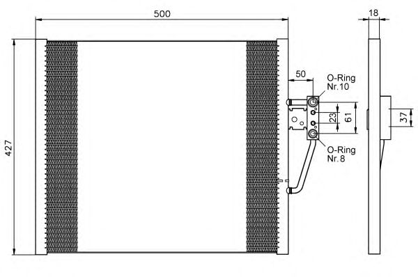 Радиатор кондиционера NRF 35585