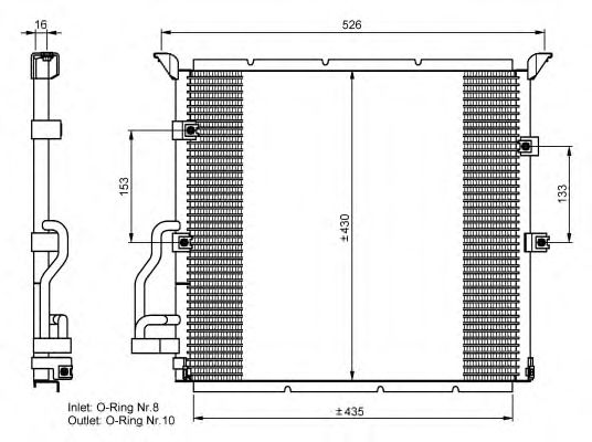 Радиатор кондиционера NRF 35586