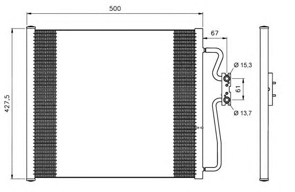 Радиатор кондиционера NRF 35588