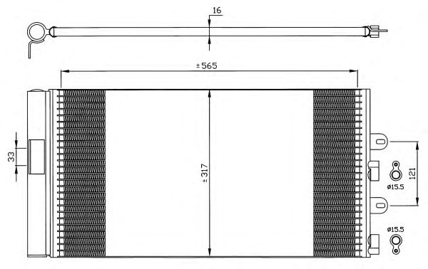 Радиатор кондиционера NRF 35606