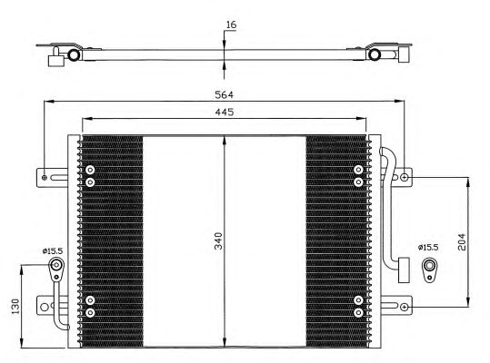 Радіатор кондиціонера NRF 35632