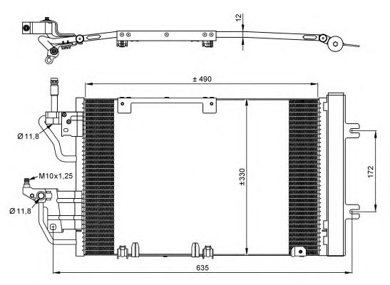 Радиатор кондиционера NRF 35633