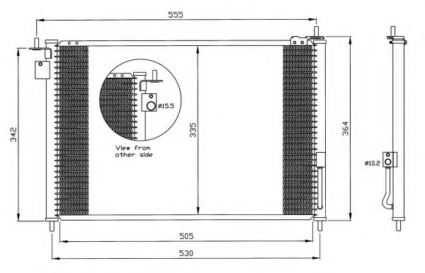 Радиатор кондиционера NRF 35635