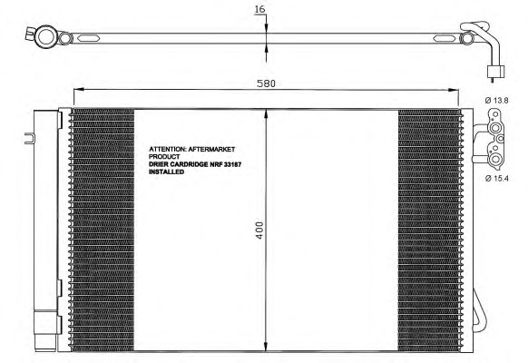 Радиатор кондиционера NRF 35743