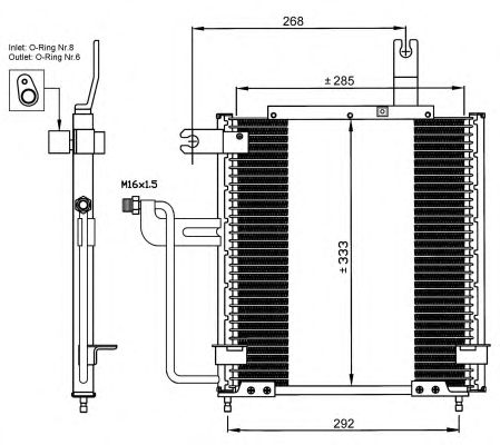Радіатор кондиціонера NRF 35744