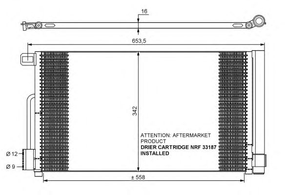 Радиатор кондиционера NRF 35777