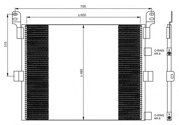 Радиатор кондиционера NRF 35788