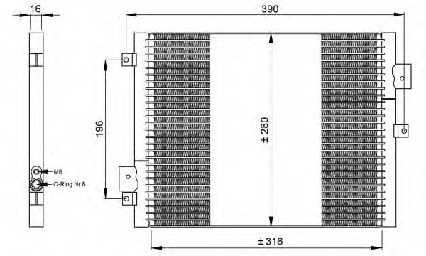 Радіатор кондиціонера NRF 35795