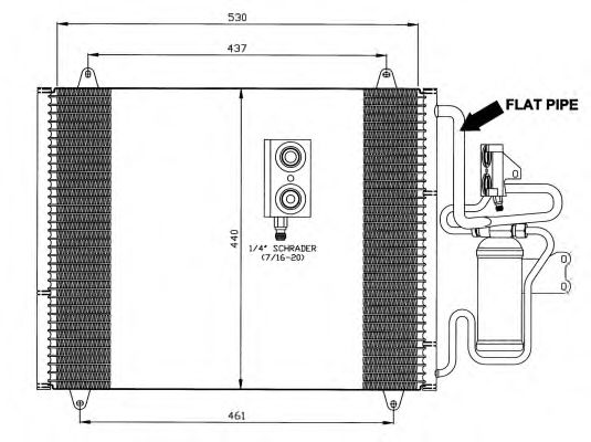 Радіатор кондиціонера NRF 35824