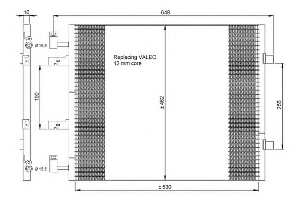 Радиатор кондиционера NRF 35845
