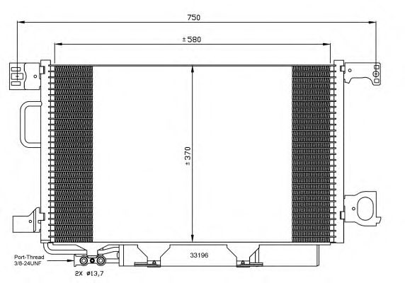 Радиатор кондиционера NRF 35893