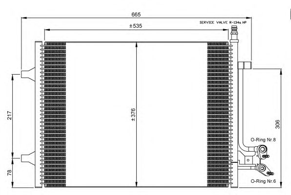 Радиатор кондиционера NRF 35904