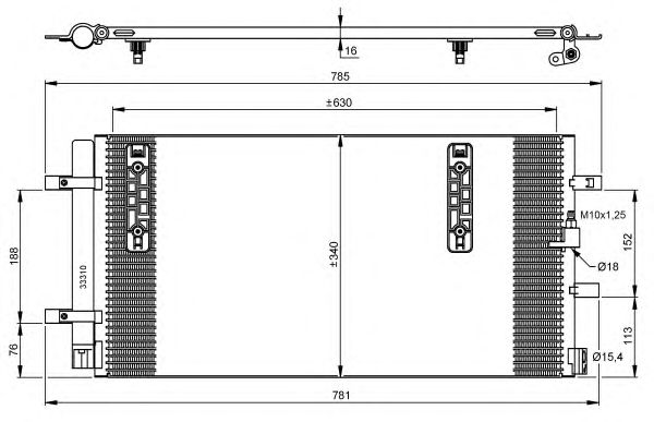 Радиатор кондиционера NRF 35916