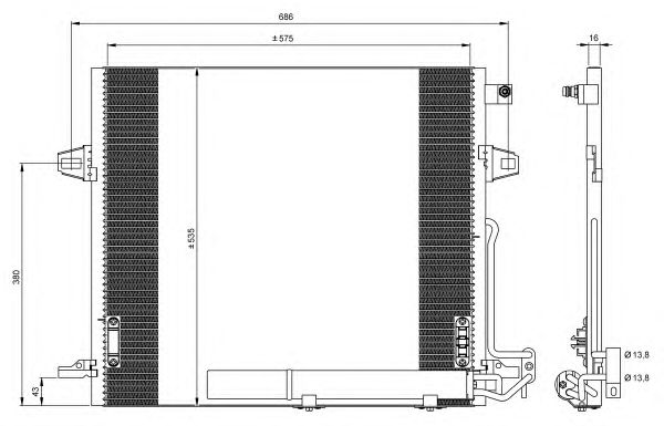 Радиатор кондиционера NRF 35927