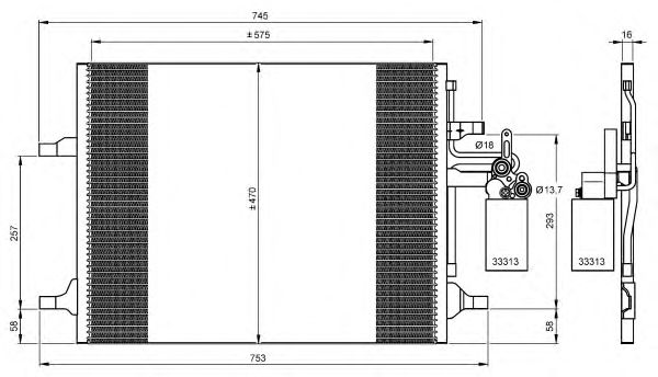 Радиатор кондиционера NRF 35930