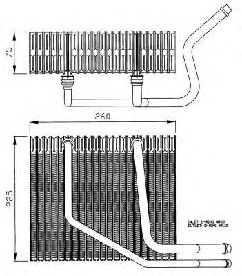 Випарник кондиціонера NRF 36097