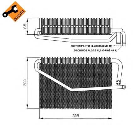 Испаритель кондиционера NRF 36122