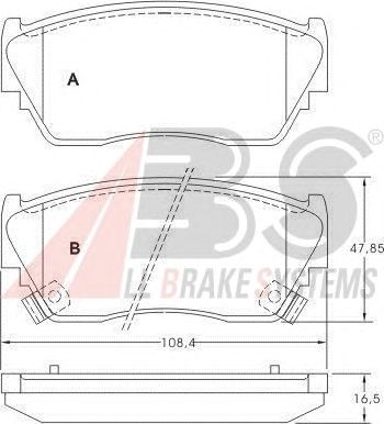 Тормозные колодки A.B.S. 36728