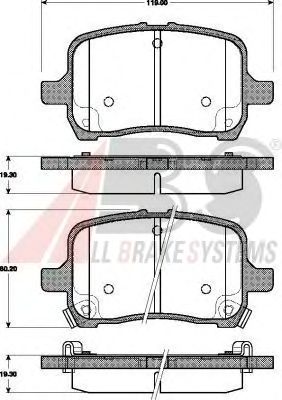 Тормозные колодки A.B.S. 37581