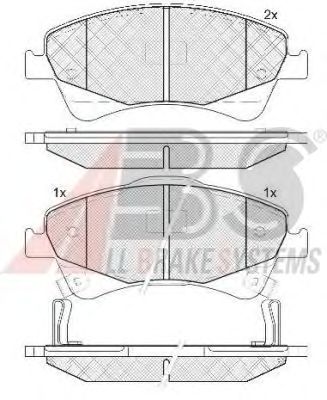 Тормозные колодки A.B.S. 37722
