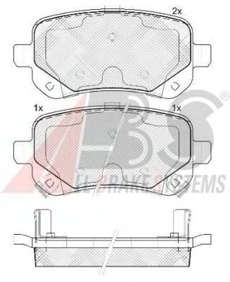 Тормозные колодки A.B.S. 37733