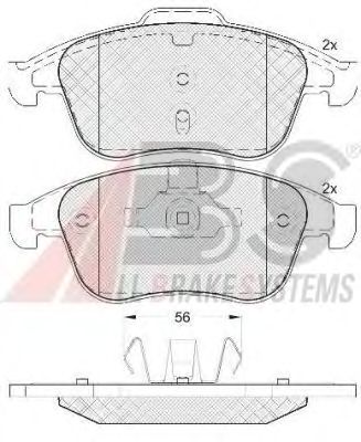 Тормозные колодки A.B.S. 37744