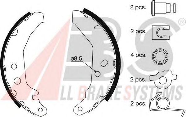 Тормозные колодки A.B.S. 8855