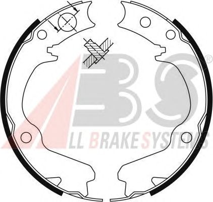 Тормозные колодки ручника A.B.S. 9116