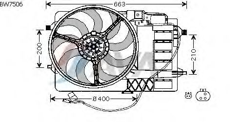 Вентилятор охлаждения AVA QUALITY COOLING BW7506