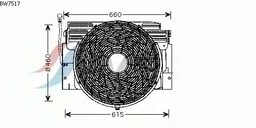 Вентилятор кондиционера AVA QUALITY COOLING BW7517