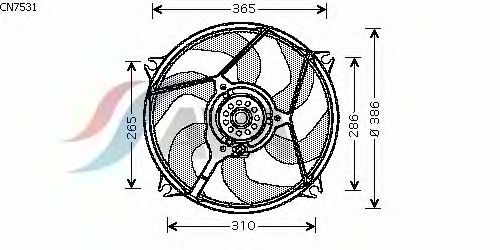 Вентилятор охлаждения AVA QUALITY COOLING CN7531