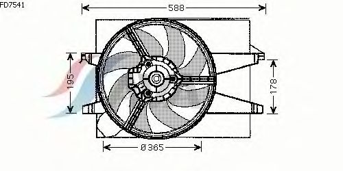 Вентилятор охлаждения AVA QUALITY COOLING FD7541