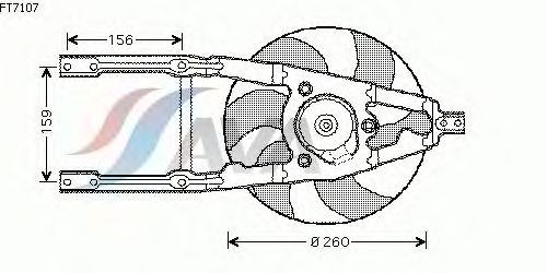 Вентилятор охолодження AVA QUALITY COOLING FT7107