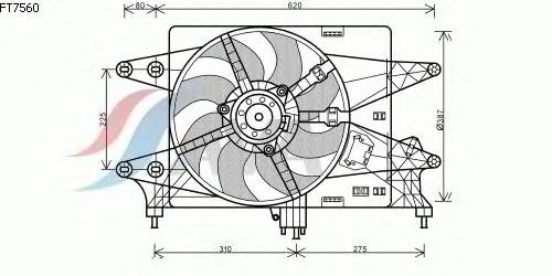 Вентилятор охлаждения AVA QUALITY COOLING FT7560