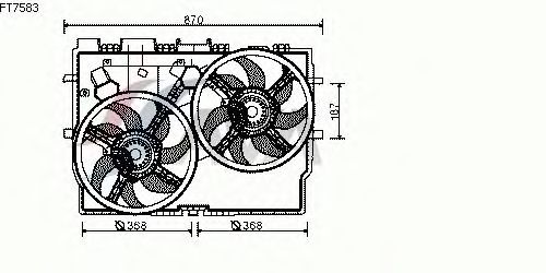 Вентилятор охлаждения AVA QUALITY COOLING FT7583