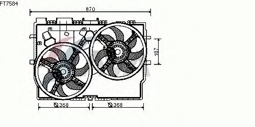 Вентилятор охлаждения AVA QUALITY COOLING FT7584