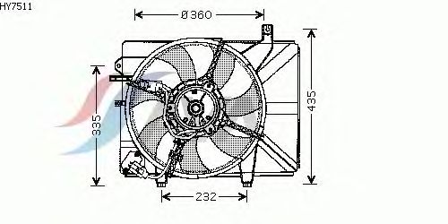 Вентилятор охлаждения AVA QUALITY COOLING HY7511