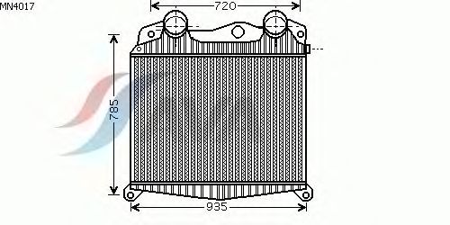 Интеркулер AVA QUALITY COOLING MN4017