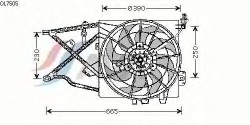 Вентилятор охлаждения AVA QUALITY COOLING OL7505