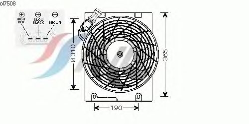 Вентилятор кондиционера AVA QUALITY COOLING OL7508