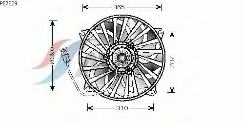 Вентилятор охлаждения AVA QUALITY COOLING PE7529