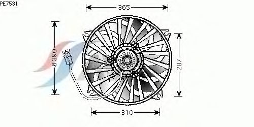 Вентилятор охлаждения AVA QUALITY COOLING PE7531
