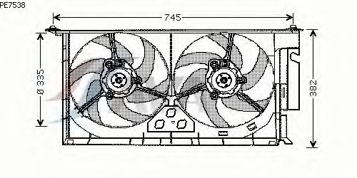Вентилятор охлаждения AVA QUALITY COOLING PE7538