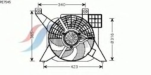 Вентилятор охлаждения AVA QUALITY COOLING PE7545