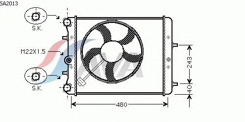 Радиатор, охлаждение двигателя AVA QUALITY COOLING SA2013