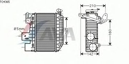 Интеркулер AVA QUALITY COOLING TO4365