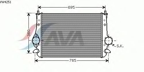 Интеркулер AVA QUALITY COOLING VW4251