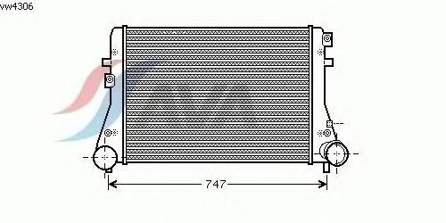 Интеркулер AVA QUALITY COOLING VW4306